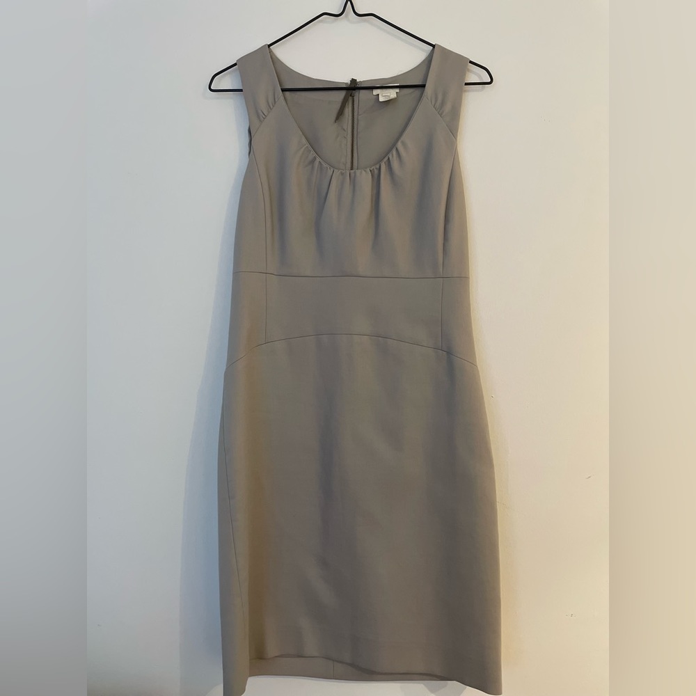 Light gray JCrew work dress. Size 2
